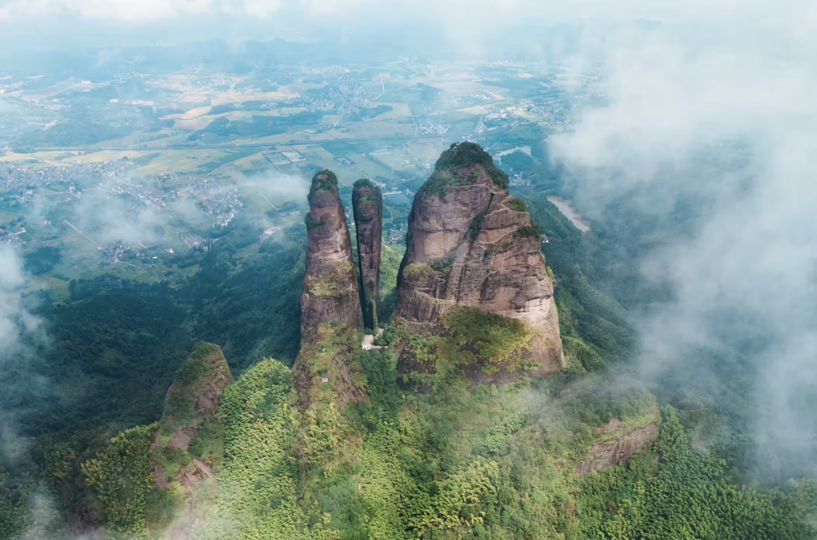 Mountain and natural scenery around Jiangshan, Zhejiang